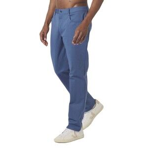 NEW Glyder Mens Size Large / 34 Washed Blue Wrinkle Free Commuter Pant Quick Dry